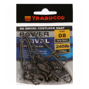 Карабин с вертлюгом Trabucco Power BB Swivel №08